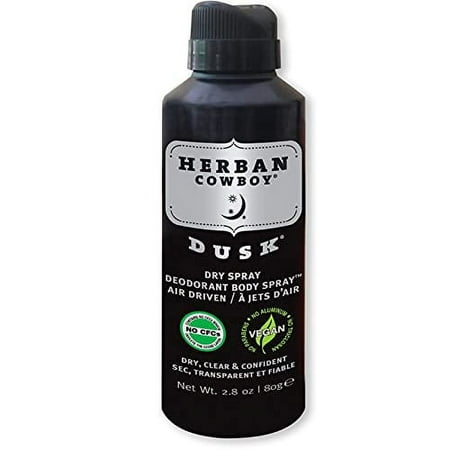 HERBAN COWBOY Dry Spray Deodorant Dusk – 2.8 oz | Men’s Dry Spray Deodorant | Enhanced with Parsley, Rosemary & Sage | No Parabens, No Phthalates & Certified Vegan 2.8 Ounce (Pack of 1)