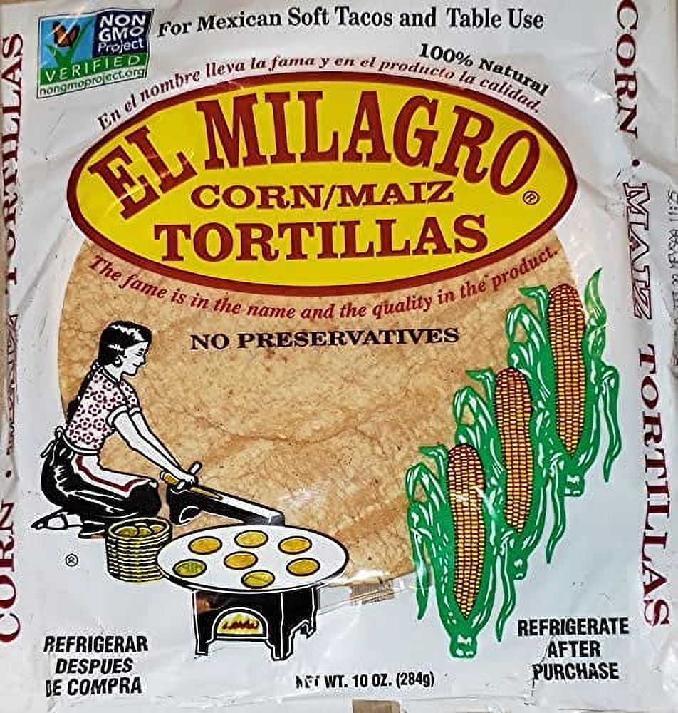 HERBAN El Milagro Yellow Corn Tortillas, 6 Pack, 72 Total, Direct from