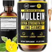 HERBIFY Mullein Drops   Lung Cleanse & Respiratory Support, 4 Oz