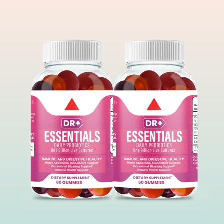 HERBLIF Probiotic Gummies - 1 Billion CFU Digestive Support - Gas & Bloating Relief - Men & Women - Prebiotic Fiber, Bacillus Coagulans - Gut Health, Immune Boost | 2-Pack