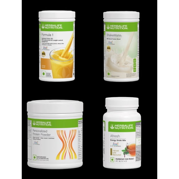 HERBLIFE Formula 1 MANGO WITH SHAKEMATE AND PROTEIN POWDER - 200G & AFRESH NATURAL TULSI WITH FREE SHIPPING