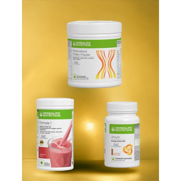 HERBLIFE Nutrition Shake Mix - STRAWBERRY WITH CINNAMON AND PROTEIN POWDER-200GM (PACK OF 3)