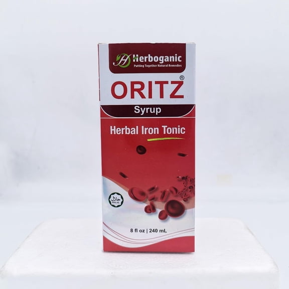 HERBOGANIC Oritz Herbal Iron Syrup for Overall Health and Wellness 8Oz