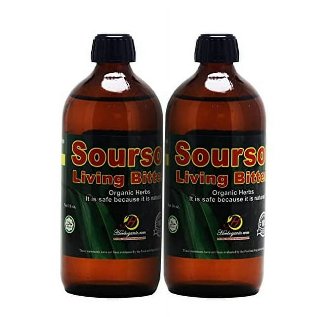 HERBOGANIC Organic Soursop Living Bitters Liquid Natural 16 Ounce