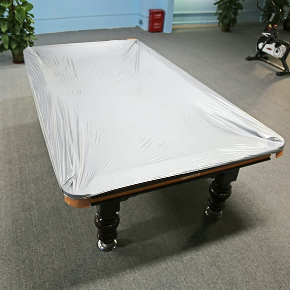 HERCHR 8 Feet Dustproof Moistureproof PVC Cloth Billiard Table Protection Cover Accessory, Moistureproof Billiard Cover, Billiard Table Dust Cover