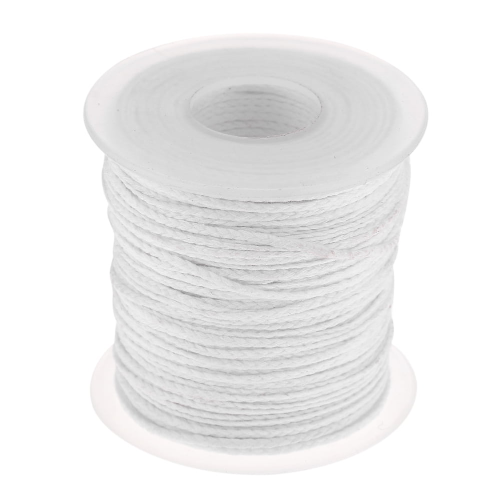 HERCHR Environmental Spool of Cotton Braid Candle, Wick Core for DIY Oil Lamps, Candle Core, Candle Core for DIY Oil Lamps, 200 Feet Smokeless Green Wax Core, Spool of Candle Core, Candle Wick