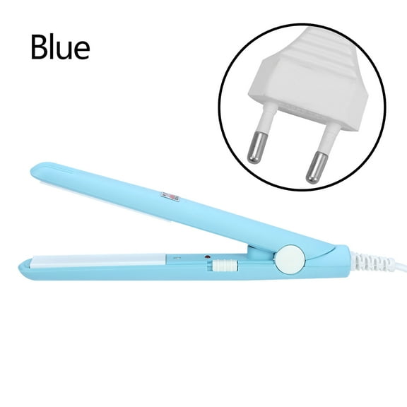 HERCHR Mini Flat Iron, 4Colors 2 in 1 Mini Hair Straightener Ceramic Tourmaline Plate Beauty Flat Iron Heating Curler, Hair Healting Plate