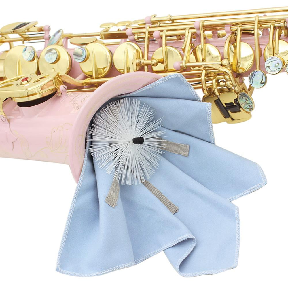 HERCHR Sax Cleaner Durable Saxophone Sax Clarinet Swab Cleaning Cloth Kit Tool for Tube Inside Clean Saxophone Cleaning Tool