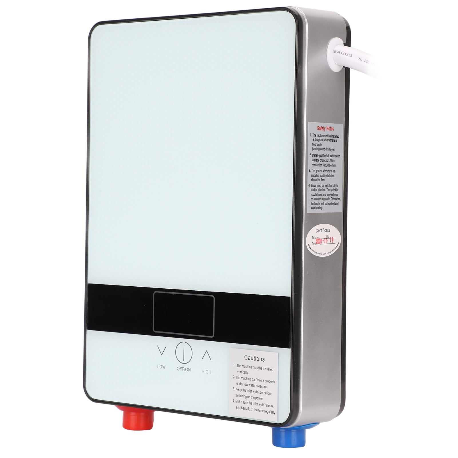 HERCHR Tankless Water Heater 4500W Electric Water Heater Wall Mounted