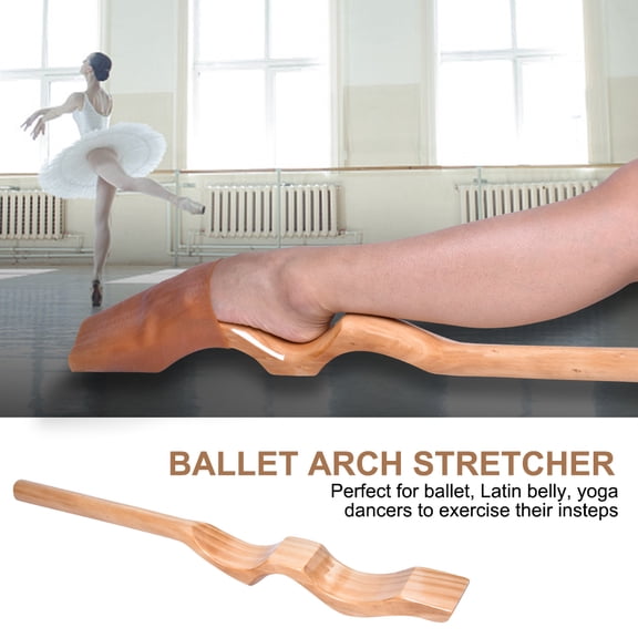 HERCHR Wooden Ballet Dance Foot Stretch Stretcher Arch Enhancer with Elastic Band , Foot Archer,Ballet Foot Stretcher