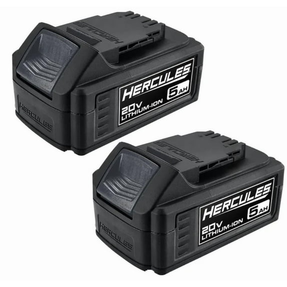 HERCULES 2-Pack 20-Volt 5.0Ah Lithium-Ion Batteries (Charger Not Included)