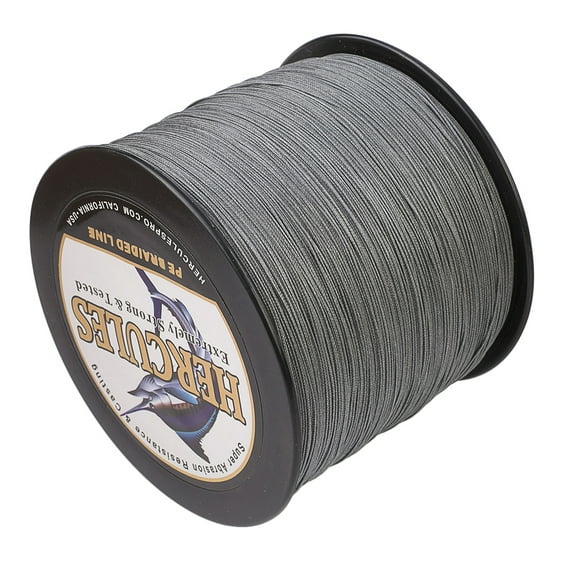 HERCULES Braided Fishing Line 1500m 1640yds 10lbs-200lbs Pe Superline 8 Strands (Grey 150lb/68kg 0.62mm)