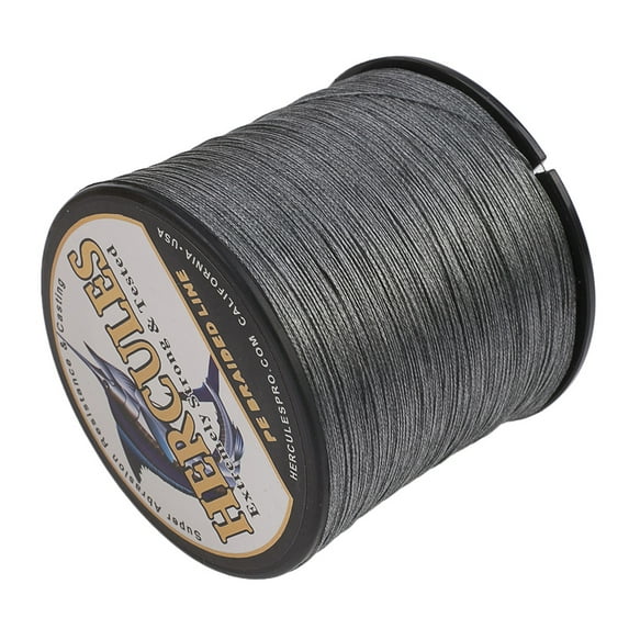 HERCULES Braided Fishing Line 1500m 1640yds 10lbs-200lbs Pe Superline 8 Strands (Grey 20lb/9.1kg 0.20mm)