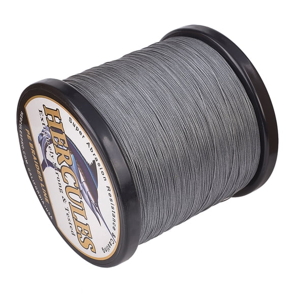 HERCULES Braided Fishing Line 1500m 1640yds 10lbs-200lbs Pe Superline 8 Strands (Grey 80lb/36.3kg 0.48mm)