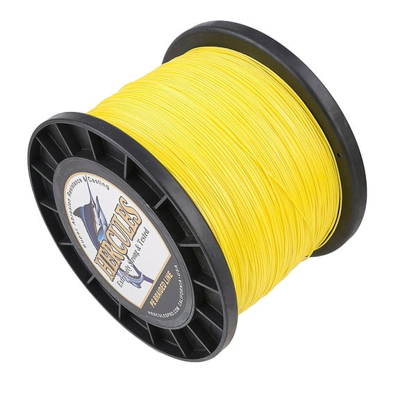 HERCULES Braided Fishing Line 1500m 1640yds 10lbs-200lbs Pe Superline 8 Strands (Yellow 180lb/81kg 0.70mm)