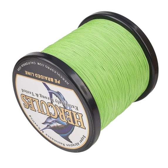 HERCULES Braided Fishing Line 2000m 2187yds 10lbs-200lbs Pe Superline 8 Strands (Fluorescent Green 70lb/31.8kg 0.44mm)
