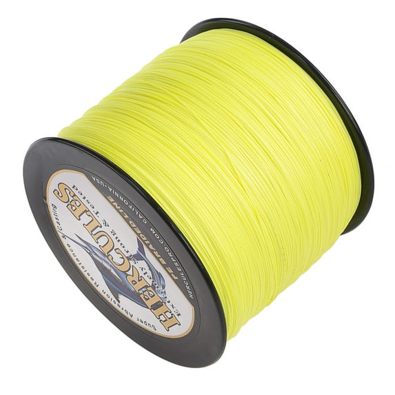 HERCULES Braided Fishing Line 2000m 2187yds 10lbs-200lbs Pe Superline 8 Strands (Fluorescent Yellow 120lb/54.5kg 0.58mm)