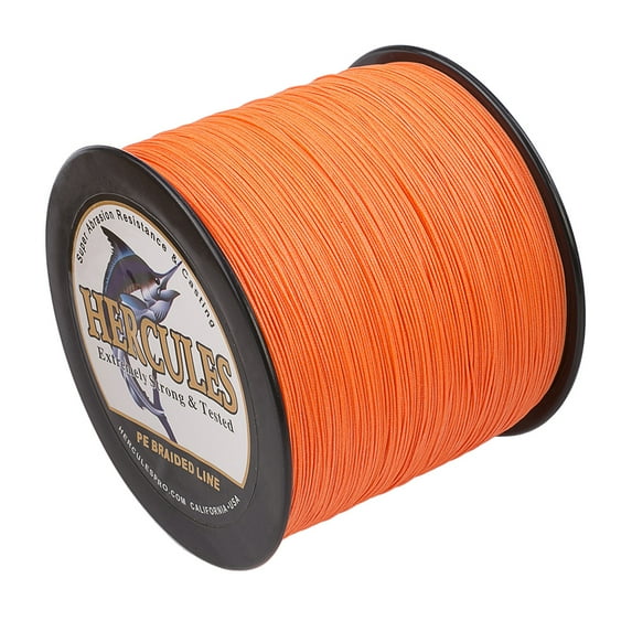 HERCULES Braided Fishing Line 2000m 2187yds 10lbs-200lbs Pe Superline 8 Strands (Orange 120lb/54.5kg 0.58mm)