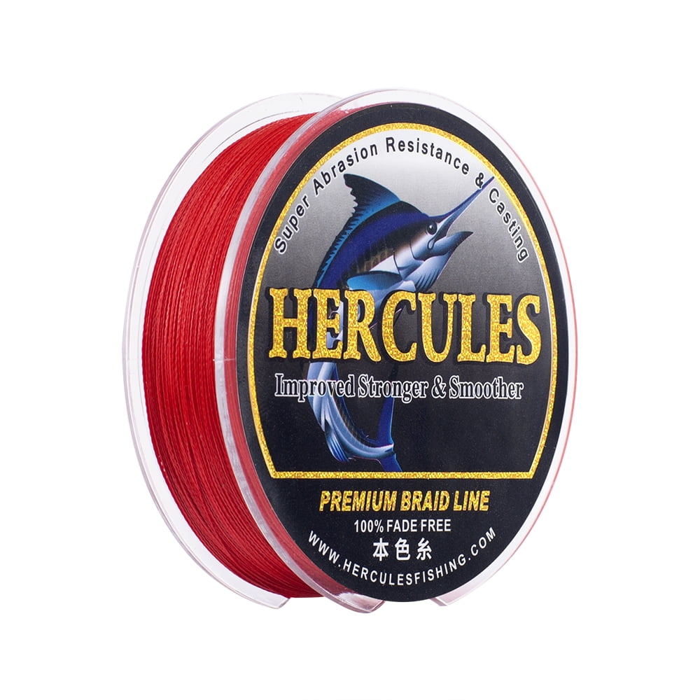 HERCULES Braided Fishing Line, Not Fade, 328 Yards PE Lines, 4 Strands