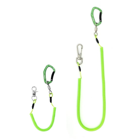HERCULES M4 Heavy Duty Fishing Lanyard (Pack of 2 Green, 17.7" Plus, 5.9")