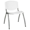 thumbnail image 1 of HERCULES Series 880 lb. Capacity White Plastic Stack Chair with Titanium Gray Powder Coated Frame, 1 of 8