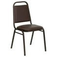 thumbnail image 1 of HERCULES Series Trapezoidal Back Stacking Banquet Chair in Brown Vinyl - Copper Vein Frame, 1 of 8