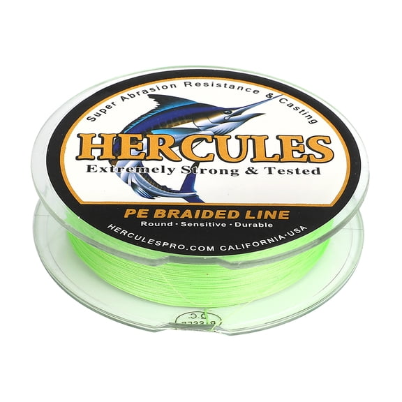 HERCULES Super Cast 100M 109 Yards Braided Fishing Line 40 LB Test for Saltwater Freshwater PE Braid Fish Lines Superline 8 Strands - Fluorescent Green, 40LB (18.1KG), 0.32MM