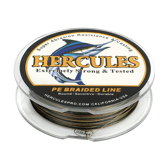 HERCULES Super Cast 100M 109 Yards Braided Fishing Line 50 LB Test for Saltwater Freshwater PE Braid Fish Lines Superline 8 Strands - Camo, 50LB (22.7KG), 0.37MM