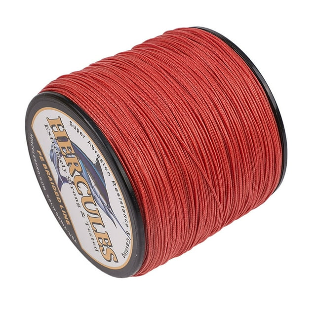 HERCULES Super Cast 300M 328 Yards Braided Fishing Line 180 LB Test for Saltwater Freshwater PE Braid Fish Lines Superline 8 Strands - Red, 180LB (81KG), 0.70MM