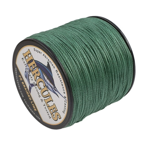 HERCULES Super Cast 300M 328 Yards Braided Fishing Line 250 LB Test for Saltwater Freshwater PE Braid Fish Lines Superline 8 Strands - Green, 250LB (113.4KG), 1.00MM