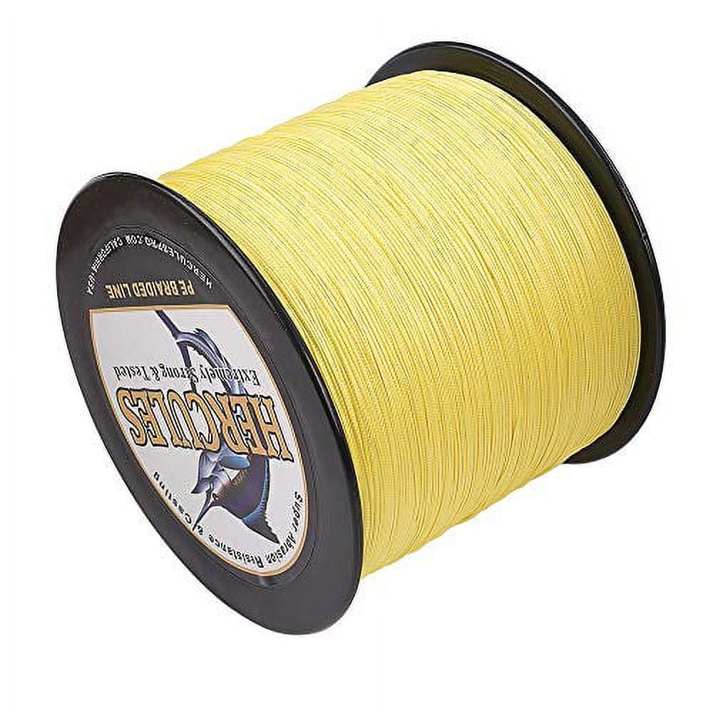 HERCULES Super Cast 500M 547 Yards Braided Fishing Line 30 LB Test for  Saltwater Freshwater PE Braid Fish Lines Superline 8 Strands - Yellow, 30LB  (13.6KG), 0.28MM 