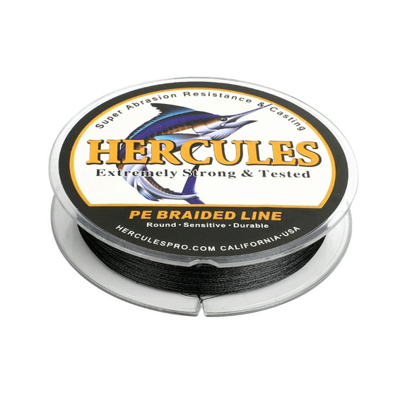 HERCULES Super Strong 300M 328 Yards Braided Fishing Line 30 LB Test for Saltwater Freshwater PE Braid Fish Lines 4 Strands - Black, 30LB (13.6KG), 0.28MM