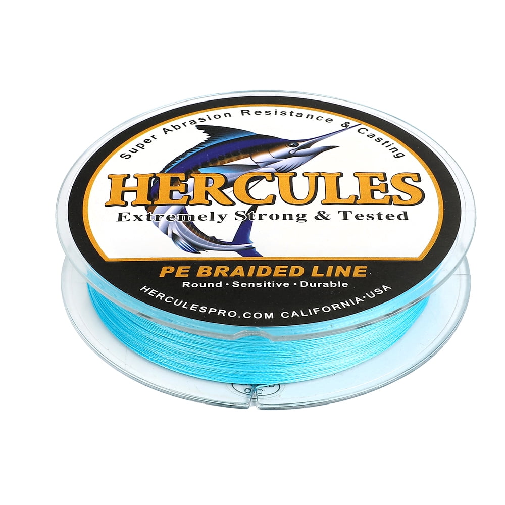 HERCULES Super Strong 300M 328 Yards Braided Fishing Line 40 LB Test for Saltwater Freshwater PE Braid Fish Lines 4 Strands - Blue, 40LB (18.1KG), 0.32MM