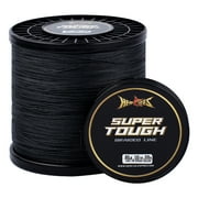 HERCULES Super Tough Braided Fishing Line 4 Strands / 8 Strands, 4lb - 160lb Braid Lines, 150/300/500/1000 Yards for Saltwater 80 pounds test Black 80LB (1000 Yards) - 8 Strands