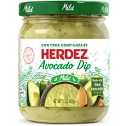 HERDEZ Avocado Dip Mild, Shelf Stable, 15 oz Glass Jar