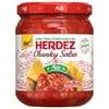 HERDEZ Chunky Salsa Mild, Tortilla Chip Dip, Shelf Stable, 15 oz Glass Jar