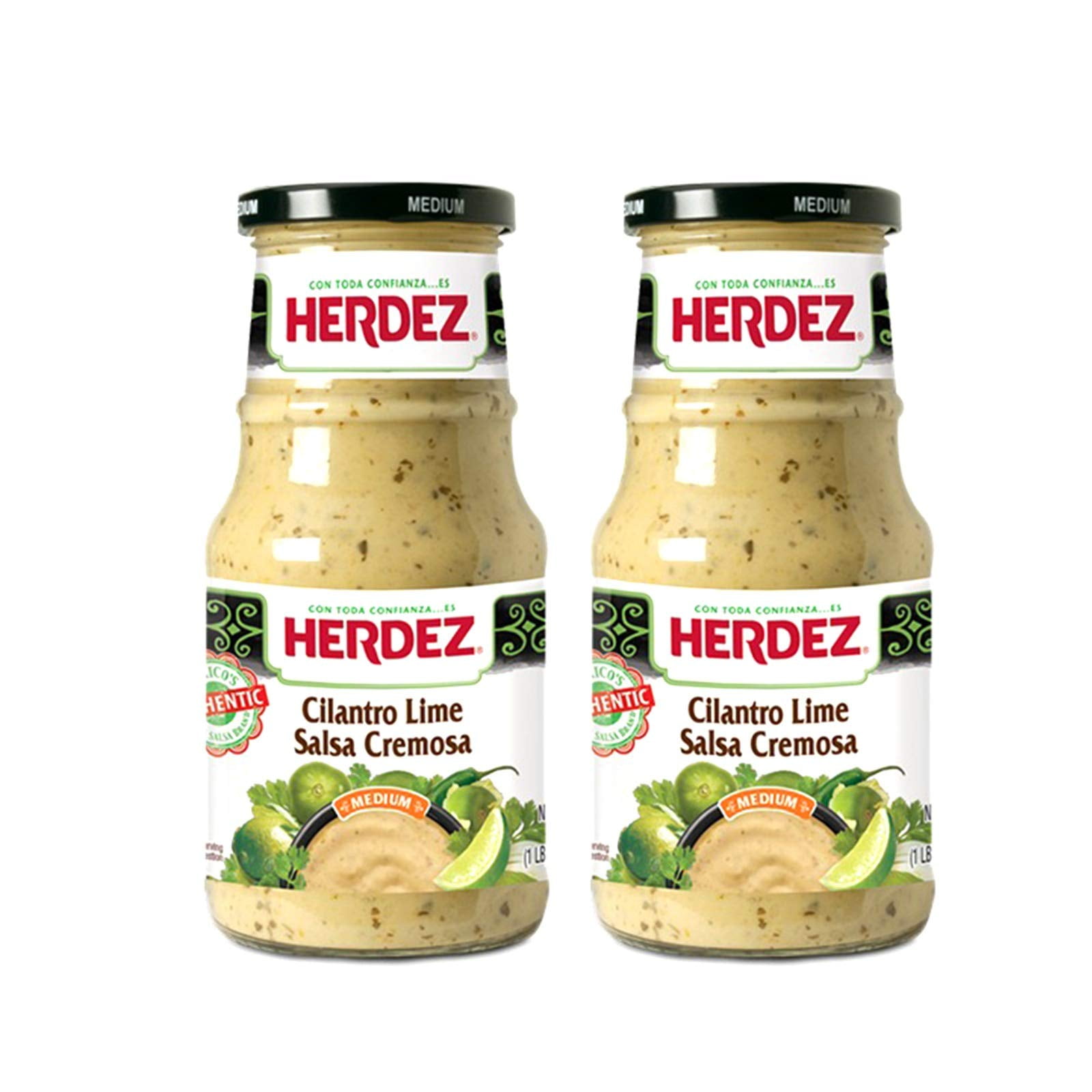HERDEZ Cilantro Lime Salsa Cremosa 15.3 Oz (Pack of 24)