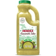 HERDEZ Guacamole Salsa Mild, Tortilla Chip Dip, Shelf Stable, 32 oz Large Plastic Jug