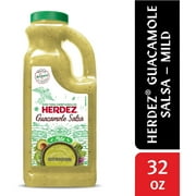 HERDEZ Guacamole Salsa Mild, Tortilla Chip Dip, Shelf Stable, 32 oz Large Plastic Jug