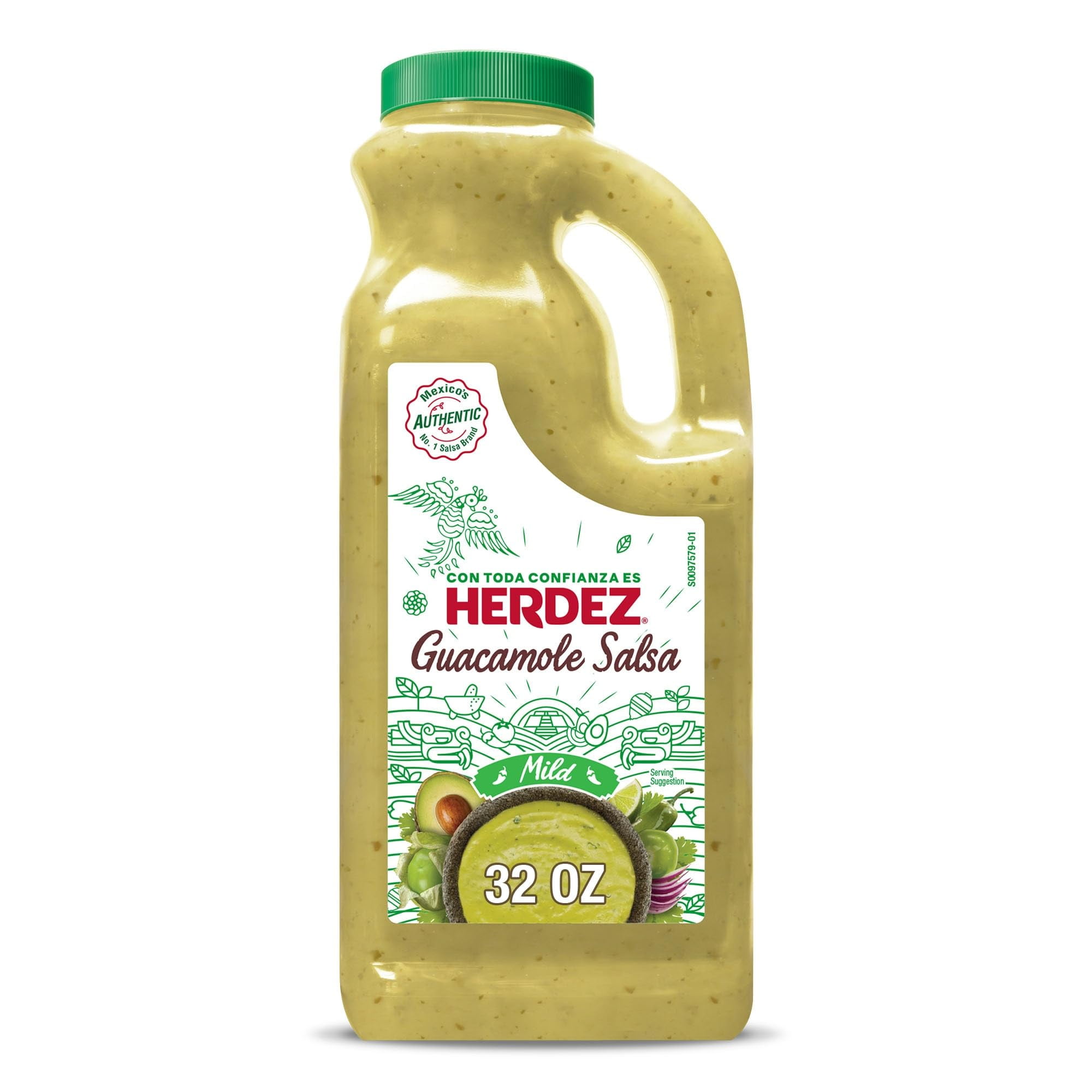 HERDEZ Mild Guacamole Salsa TGF4Jug, 32 oz (Pack of 1)