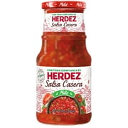 HERDEZ Salsa Casera Mild, Tortilla Chip Dip, Shelf Stable, 16 oz Glass Jar