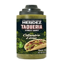 HERDEZ TAQUERIA STREET SAUCE Cilantro Lime Mild Taco Sauce, Shelf Stable, 9 oz Plastic Bottle