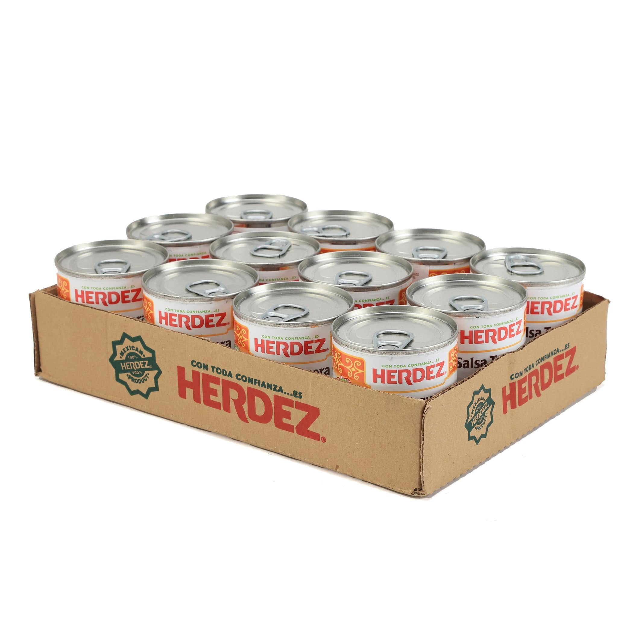 HERDEZ Taquera Salsa, Medium, 7 oz Can (12 Pack) - Authentic Mexican Taco Sauce for Bold FlavorZS1