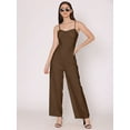 thumbnail image 1 of HERE&NOW Women's Solid Jump Suit Dress Sleeveless Casual Strappy Summer Wear Slip On Attched Top And Bottom Set, 1 of 7