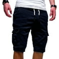 thumbnail image 1 of HERESOM Men's Shorts Sport Bandage Plus Size Casual Loose Pure Color Sweatpants Drawstring Shorts Pant, 1 of 6