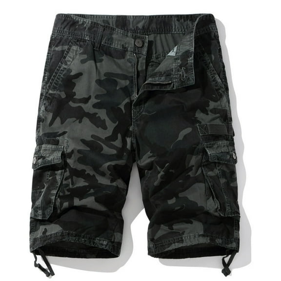 HERESOM Men's Shorts Sports Leisure Multi-Pockets Relaxed Summer Shorts Pants