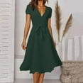 thumbnail image 1 of HERESOM Plus Size Summer Dress for Women Fashion Sexy Vintage V Neck Short Sleeve Dresses, 1 of 4