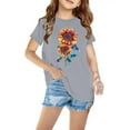 thumbnail image 1 of HERESOM Toddler Girls Summer Top Cotton T-shirt Fashion Cute Round Neck Print Tee Short Sleeve Top,3T-10Y, 1 of 5