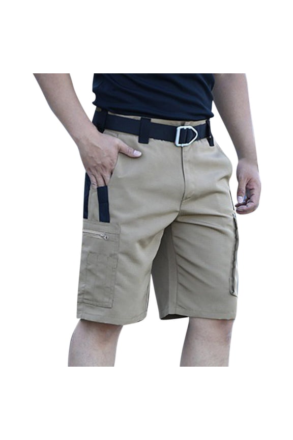 Work Pants Men's Shorts Multi Pocket Outdoor Work Pants Half Pants Five Quarter Plus Size Pants Waterproof Shorts