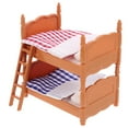 thumbnail image 1 of HERFIER 1:12 Handmade Mini Bunk Bed for Dollhouse Bedroom Furniture, 1 of 8